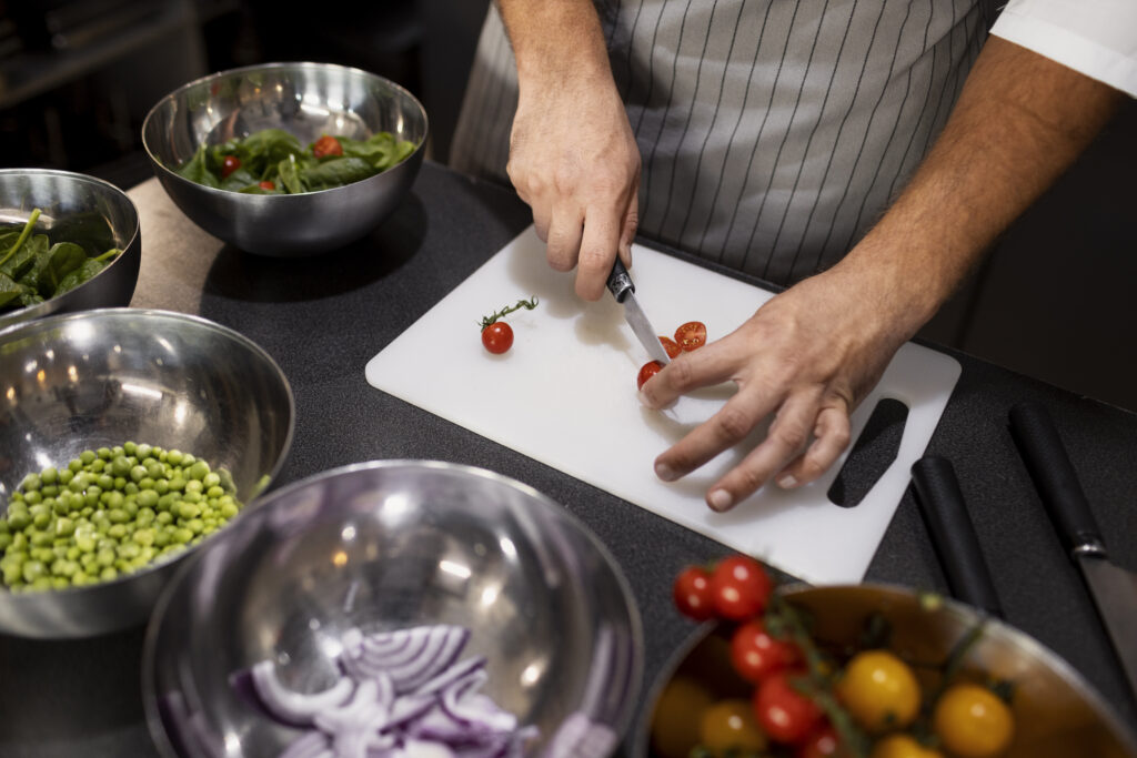 professional chef preparing food kitchen